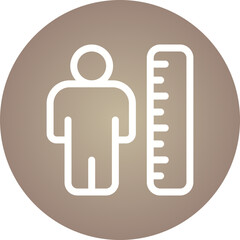 Height single icon vector illustration