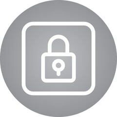 Lock single icon vector illustration