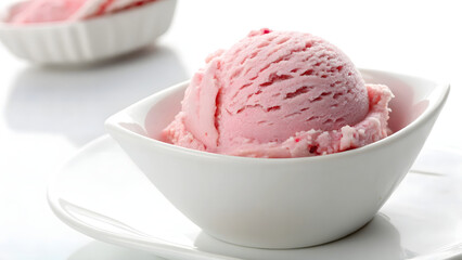 scoop of strawberry ice cream