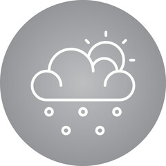 Snowfall single icon vector illustration