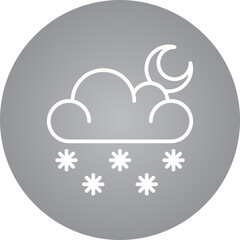 Snowing single icon vector illustration