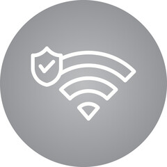 Wifi single icon vector illustration