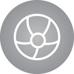 Ball single icon vector illustration
