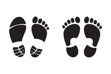 Footprint Shoe Print Baby Feet Icons