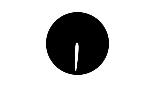 Twelve o'clock clock icon white background.