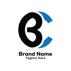 cb or bc letter creative logo design 