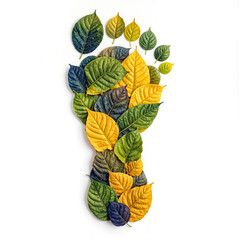 Footprint of Leaves Representing Environmental Consciousness