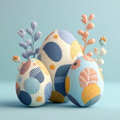Creative Easter Egg Decoration with Modern Patterns
