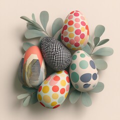Creative Easter Egg Decoration with Modern Patterns