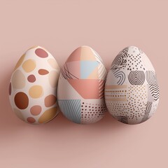 Creative Easter Egg Decoration with Modern Patterns