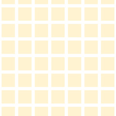 Seamless pattern with beige and white checkered grid. Simple geometric square tile background.