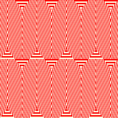 Zigzag lines, triangles background. Seamless pattern. Jagged stripes motif. Wavy linear ornament. Chevrons image. Striped backdrop. Geometric digital paper. Ethnic textile print. Tribal web design.