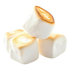 Deliciously Toasted Marshmallows Perfect for S'mores and Campfire Treats on transparent background