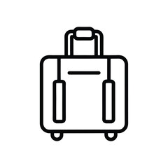  suitcase line art isolated on white background