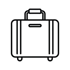  briefcase isolated line art on white background