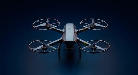 Isometric Drone Technology Innovation Flying Device Modern Unmanned Vehicle Airborne Exploration Futuristic Transportation Remote Controlled Quadcopter Innovation Precision Navigation