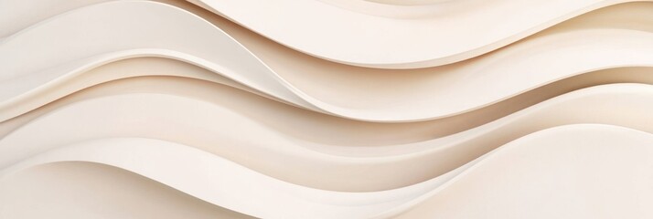 Obraz premium elegant beige waves form a smooth abstract pattern, creating a minimalist and calming background. texture and design elements for print design, web design, interior decor.