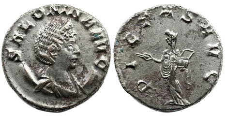 Roman Imperial Salonina. Augusta, AD 254-268. AR Antoninianus