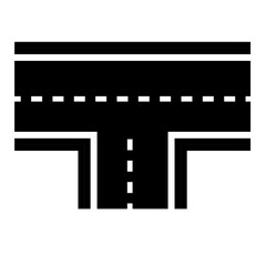 Road and highway in perspective icon. Road path with different bends. The road connects the cities road pieces in graphic style. Vector illustration isolated on transparent background