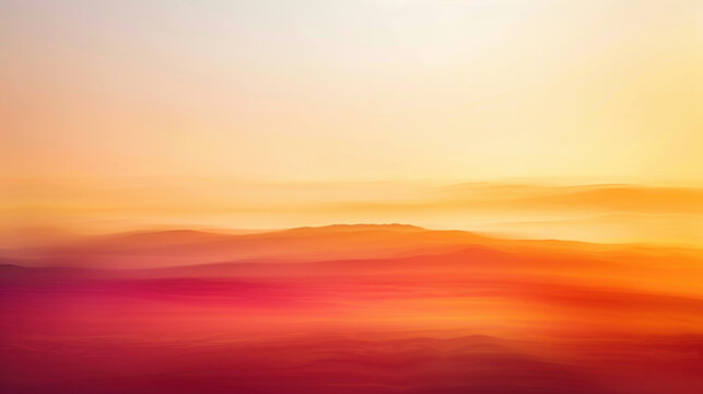 Beautiful sunset inspired gradient with warm colors sweeping across horizon, creating serene and calming atmosphere
