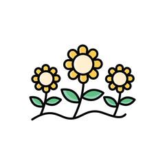 Flower Garden  Icon vector