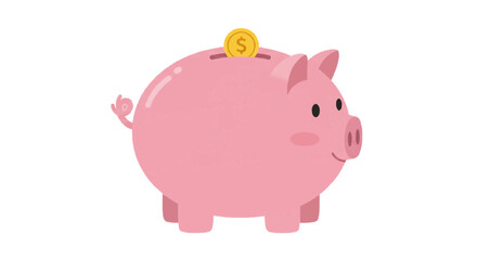 Obraz premium piggy bank isolated on white