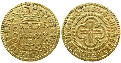 Portugal Brasil D. José I (1750-1777) 1/4 Moeda ( 1000 Reis ) 