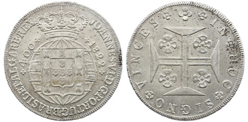 Portugal D. João VI (1816-1826) Cruzado Novo 1822