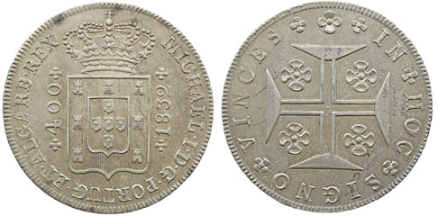 Portugal D. Miguel I (1828-1834) Cruzado Novo 1832