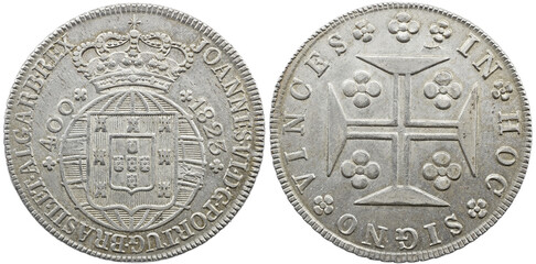 Portugal D. João VI (1816-1826) Cruzado Novo 1823