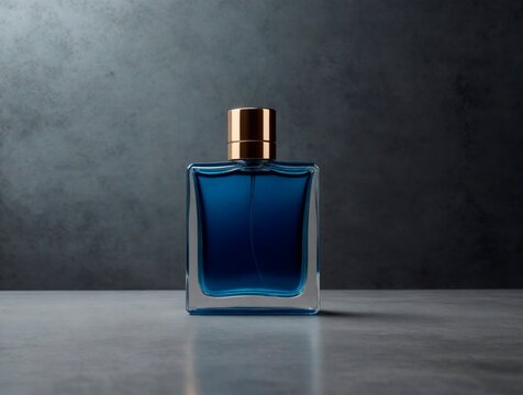 Frasco de loci&oacute;n azul 