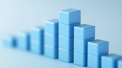 Light blue cubes in a chart