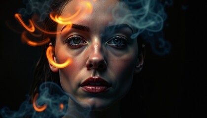 Ethereal Beauty in Mystical Smoke