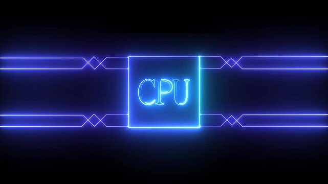 CPU text Learning and Artificial Intelligence Business, modern technology, internet networking concept. Business technology. science automation brain. 