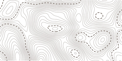 Topographic map pattern background vector. Abstract mountain terrain map background with abstract shape line texture. Design illustration for wall art, fabric, packaging, web, banner, wallpaper.