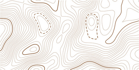 Abstract topo contour map on white background, Topographic map Topographic contour lines map seamless pattern. Geographic mountain relief diagram line wave carve pattern