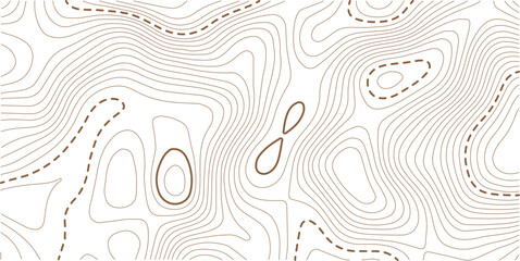 Abstract topo contour map on white background, Topographic map Topographic contour lines map seamless pattern. Geographic mountain relief diagram line wave carve pattern