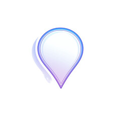 A modern, colorful map pin icon with gradient design for location marking and navigation applications on transparent background