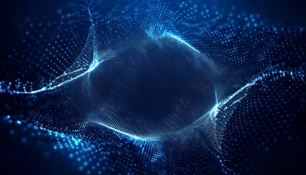dark blue and glow particle abstract background
