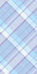 Packing plaid texture check, repetitive seamless tartan pattern. Grunge textile vector fabric background in blue and cyan colors.