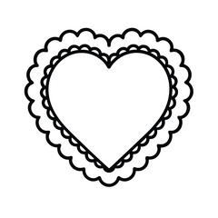 Intricate heart shaped doily pattern for crafts and design projects