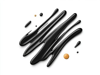 Abstract Black and Gold Liquid Splashes