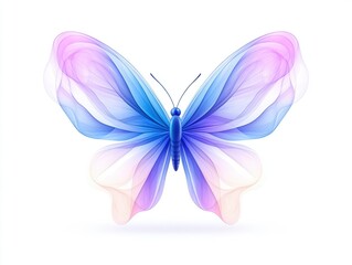Abstract butterfly design, ethereal wings