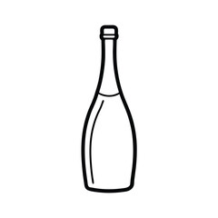 Elegant champagne bottle design high resolution vector graphic