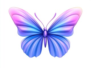 Vibrant butterfly, pastel hues