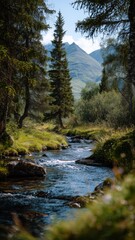 Stunning River between the mountains