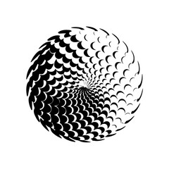 abstract 3d sphere with shadow