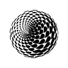 abstract 3d sphere isolated on white