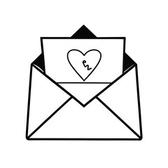 Elegant vintage love letter envelope design perfect for wedding invitations romantic stationery or valentine s day cards