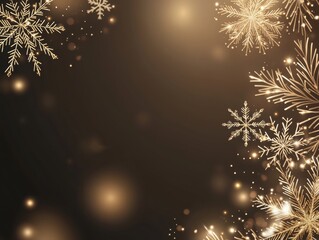 Golden Snowflake Border